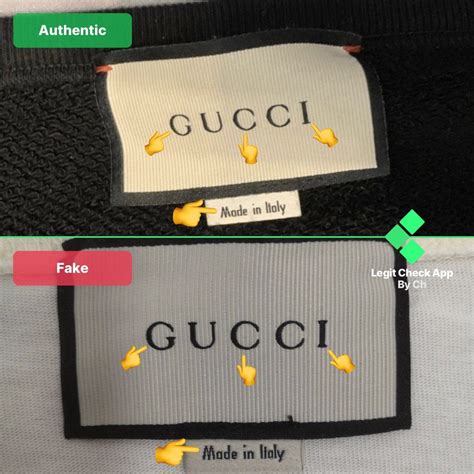 gucci real vs fake collar tag|authentic gucci labels.